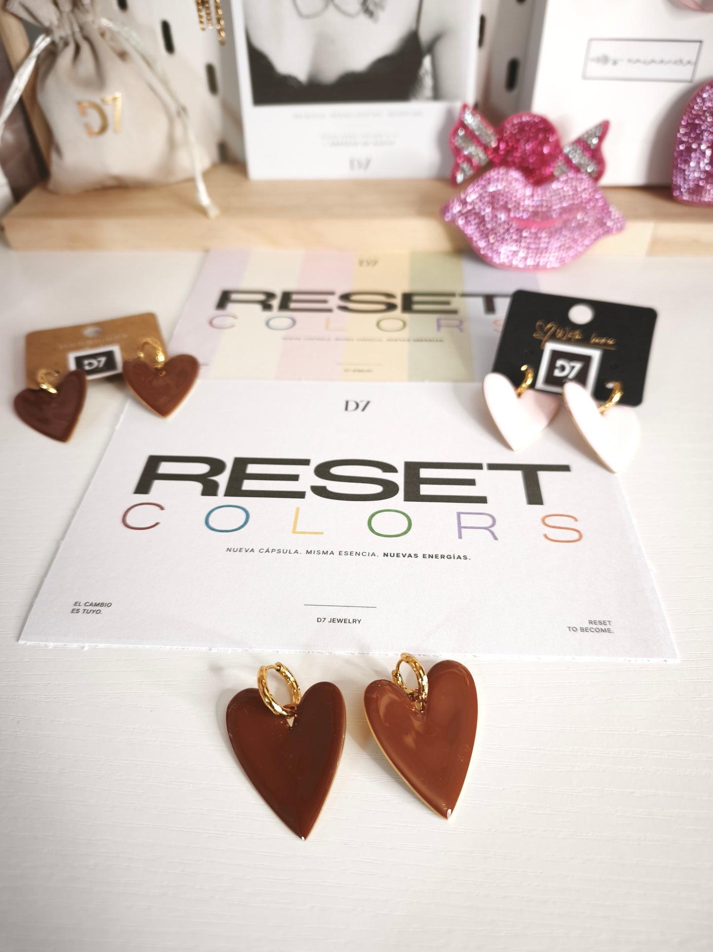 Pendientes CORA Choco ORO - RESET x D7