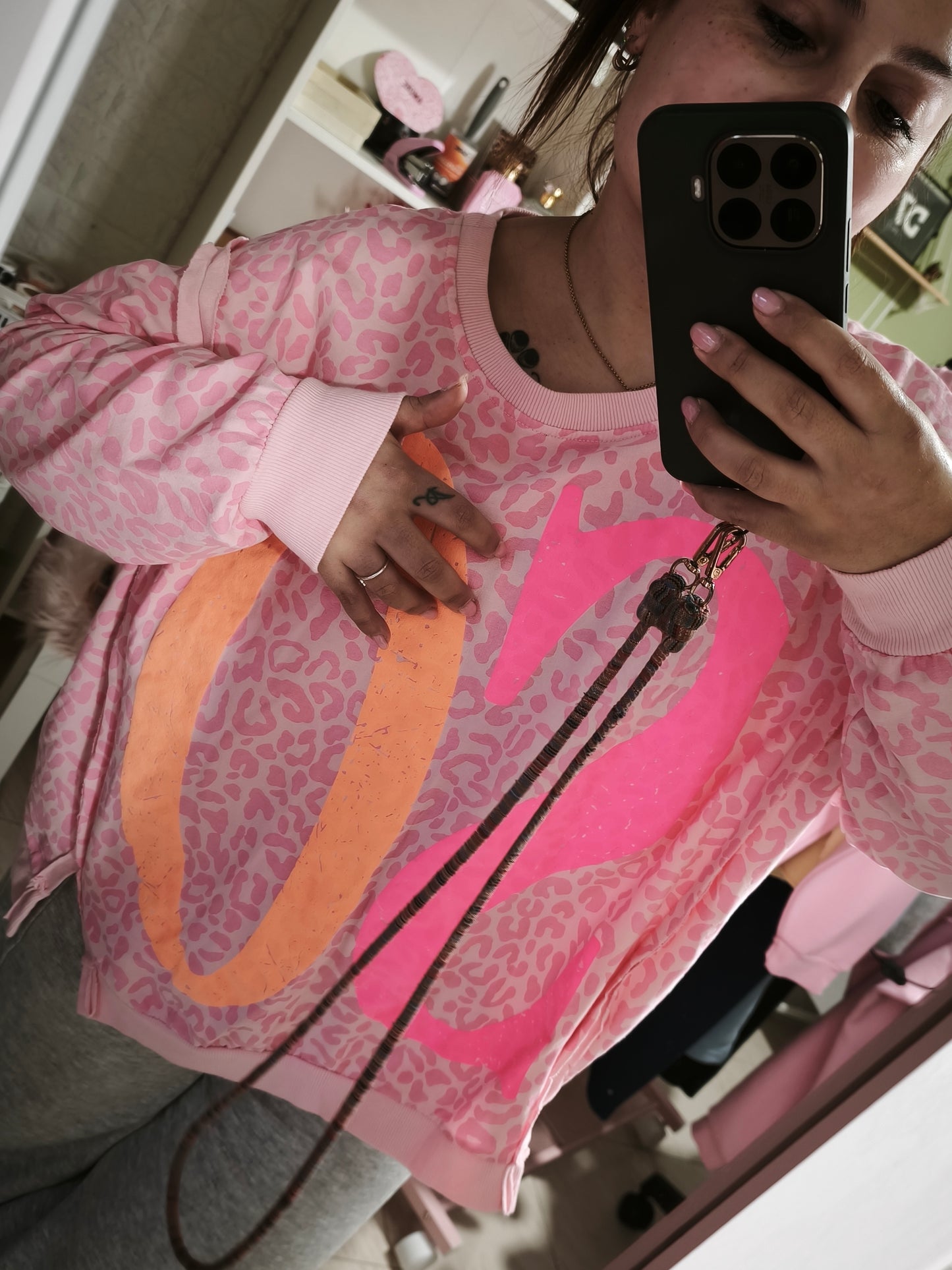 Sudadera Print SOHO Rosa - Oversize & Flúor