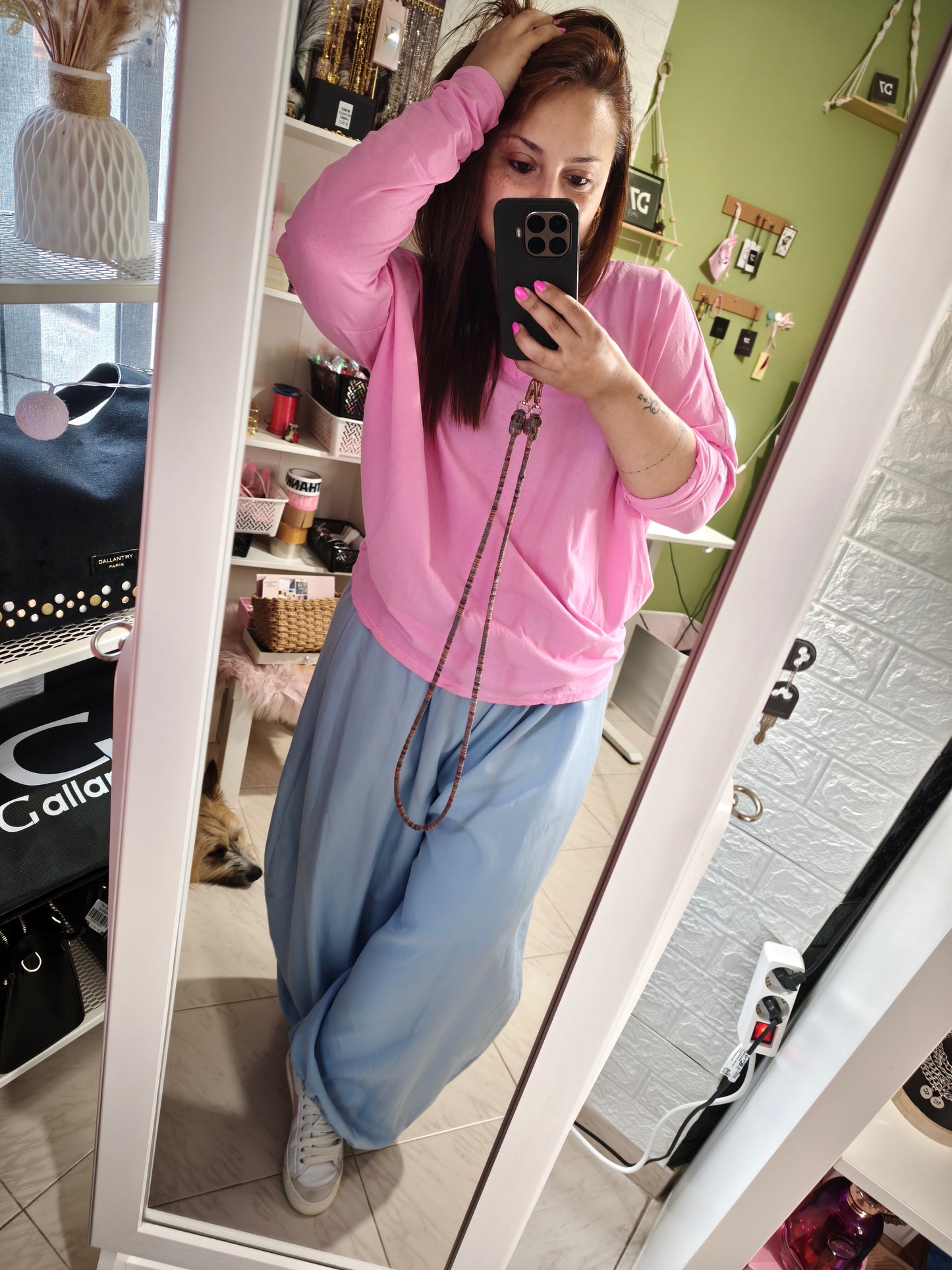 Pantalón Bombacho Estela - Celeste