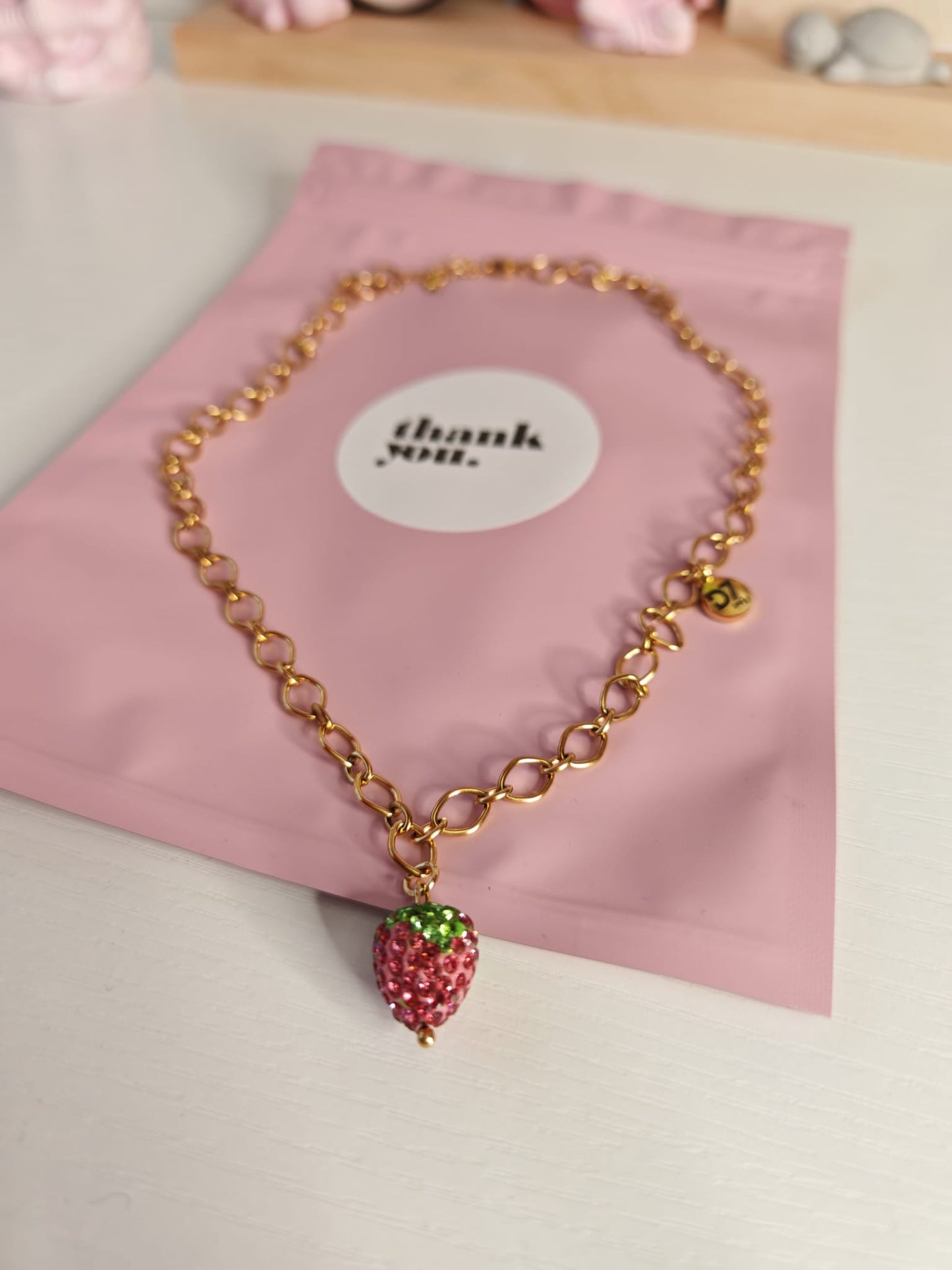 Collar Fresa Brillos