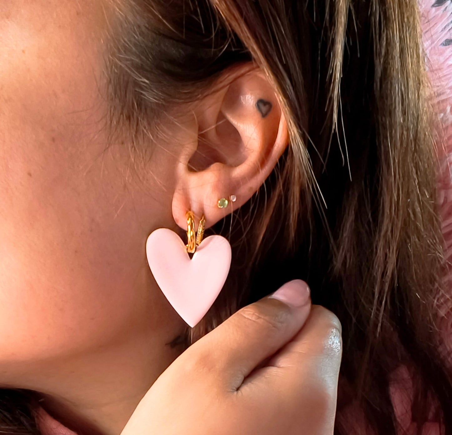 Pendientes CORA Rosa ORO -  RESET x D7