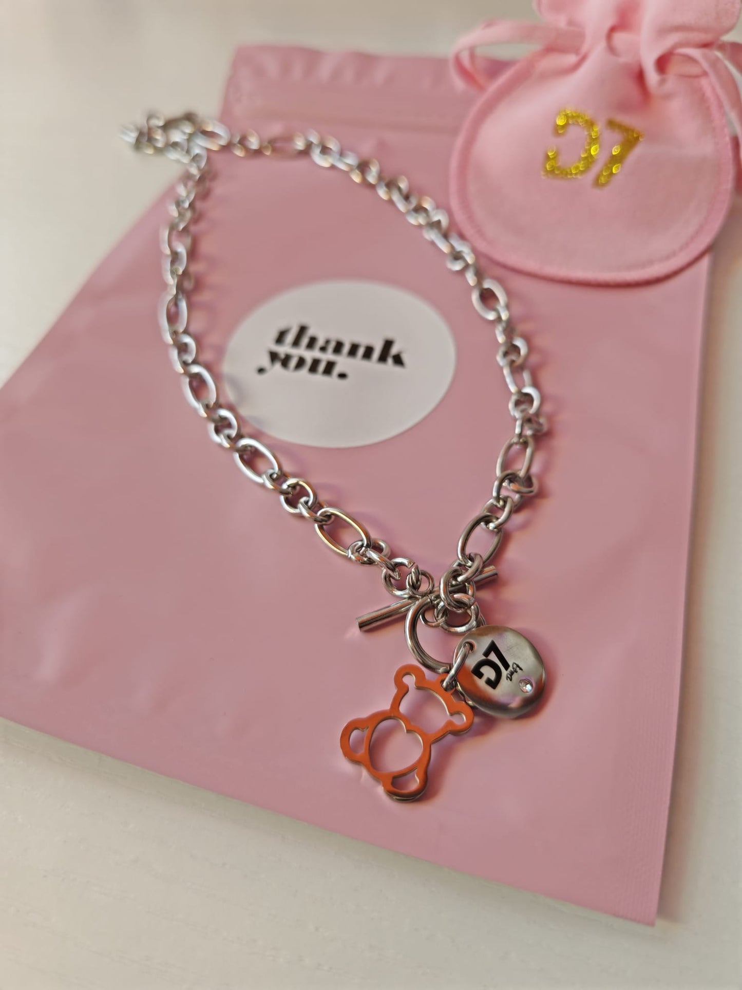 Collar Bear Plata D7