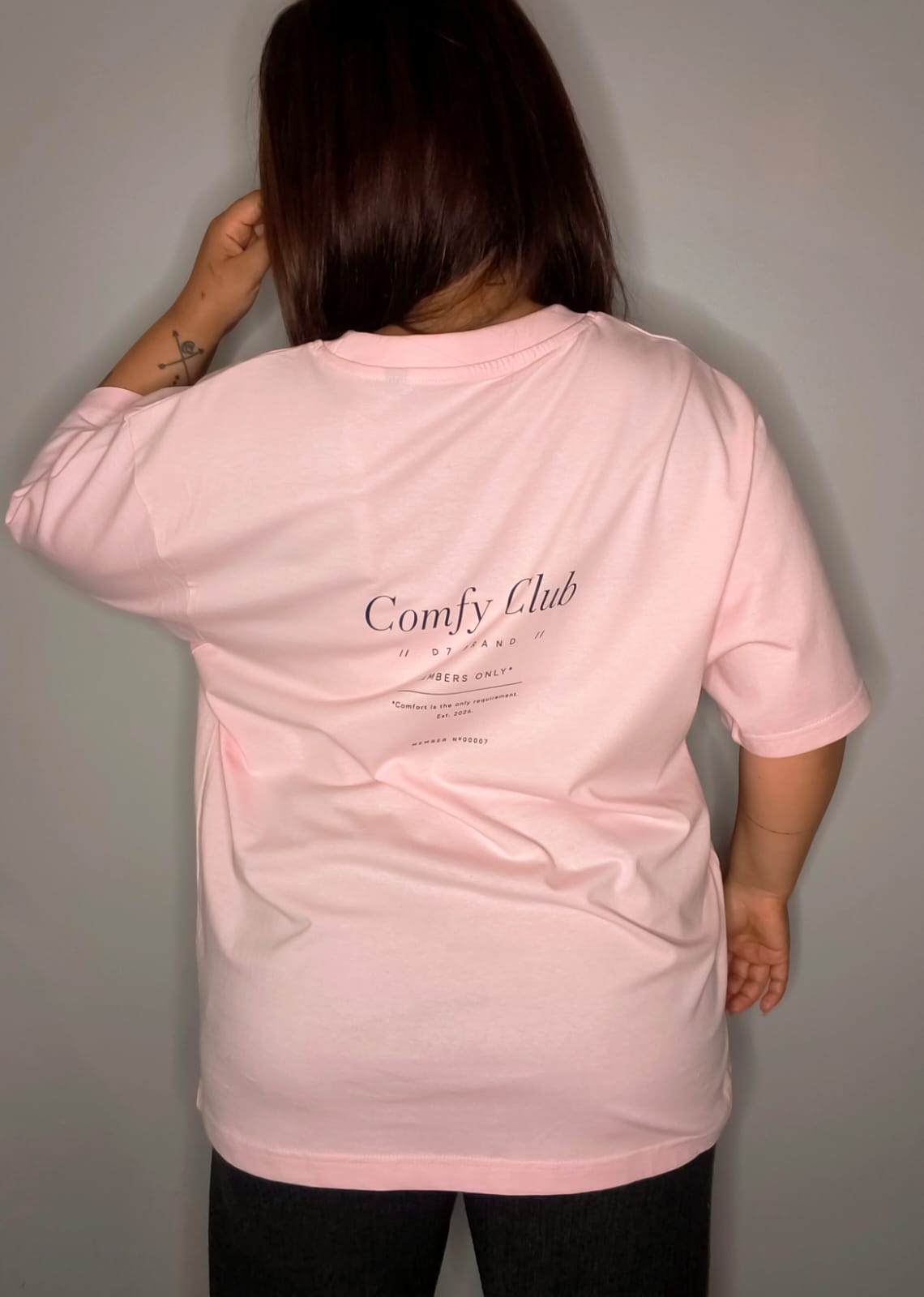Camiseta Oversize Comfy Rosa - D7 Brand