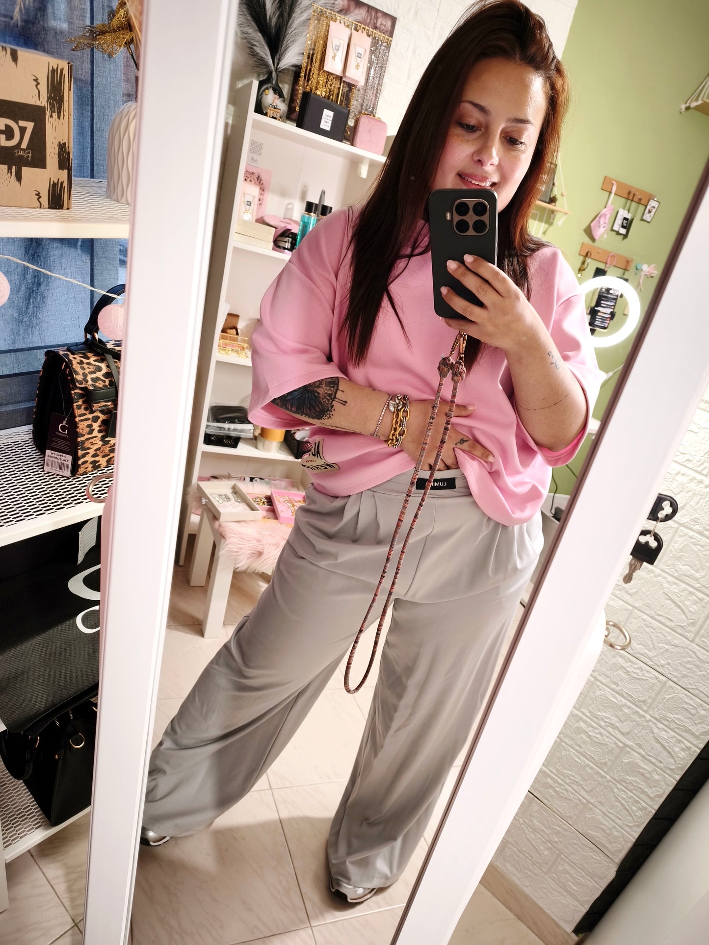 Pantalón Gris 🩶 Fluido Lumina