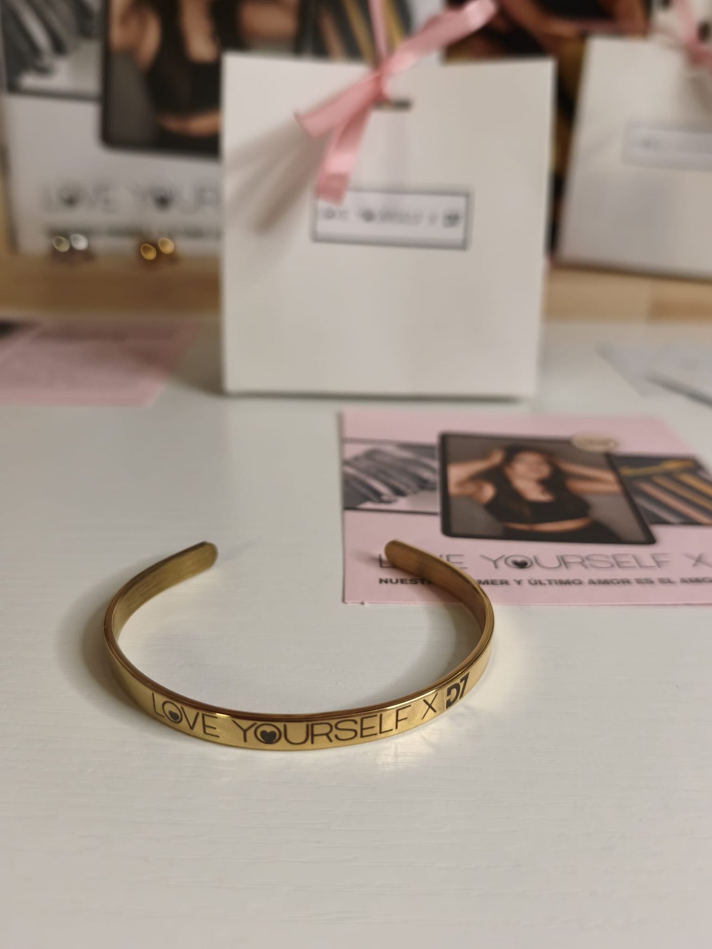 Pulsera Love Yourself x D7 - Oro