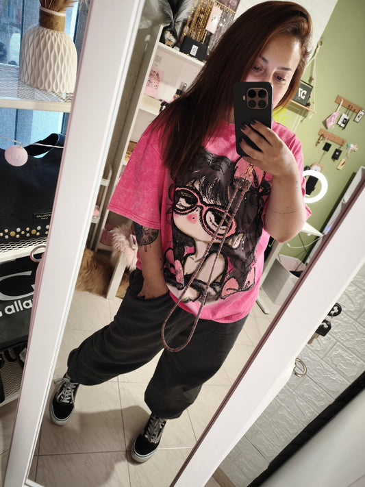 Camiseta Lady Fucsia OVER