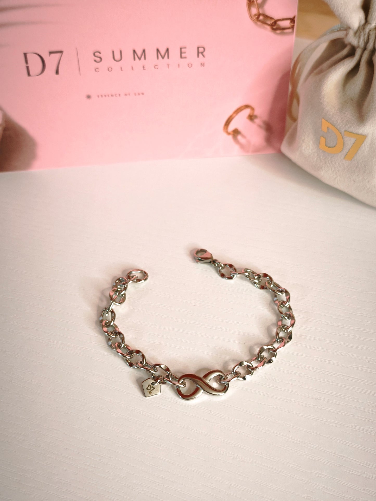 Pulsera Infinito D7 Plata