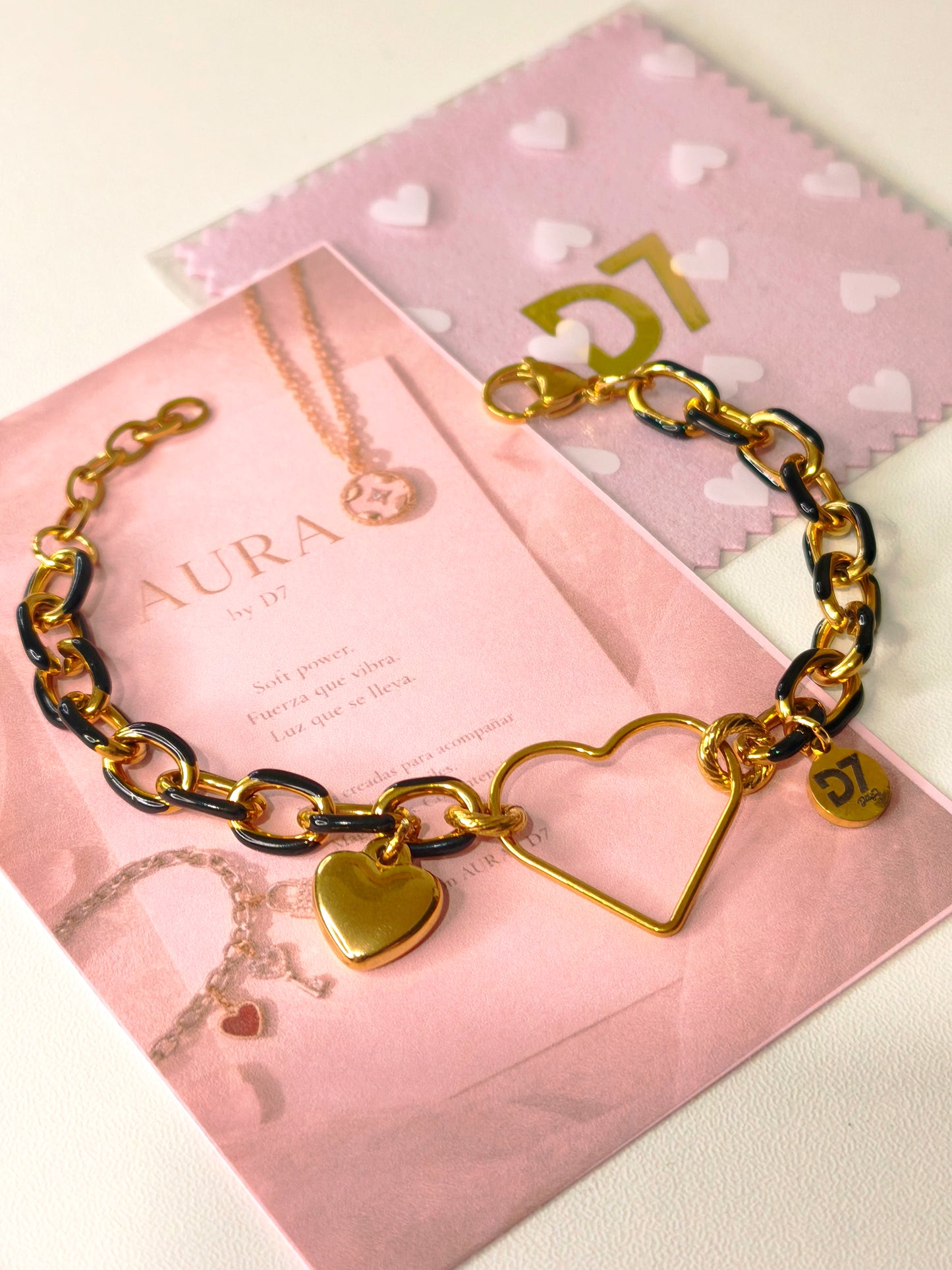 Pulsera Noir Love  – Colección AURA | D7