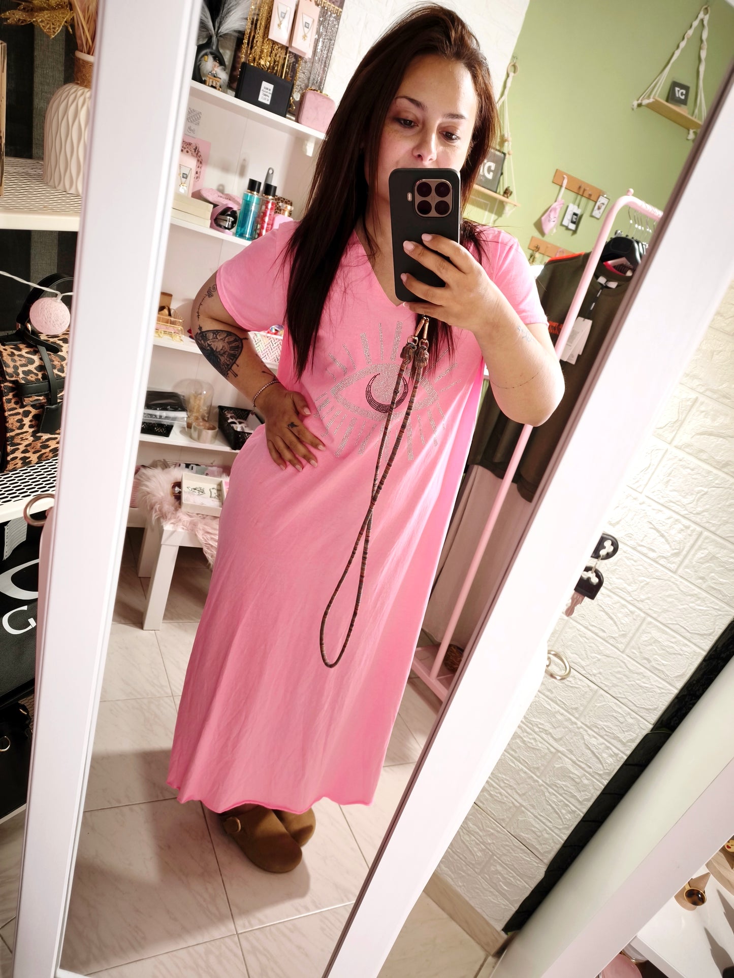 Vestido OJO Strass Acid Wash Colores