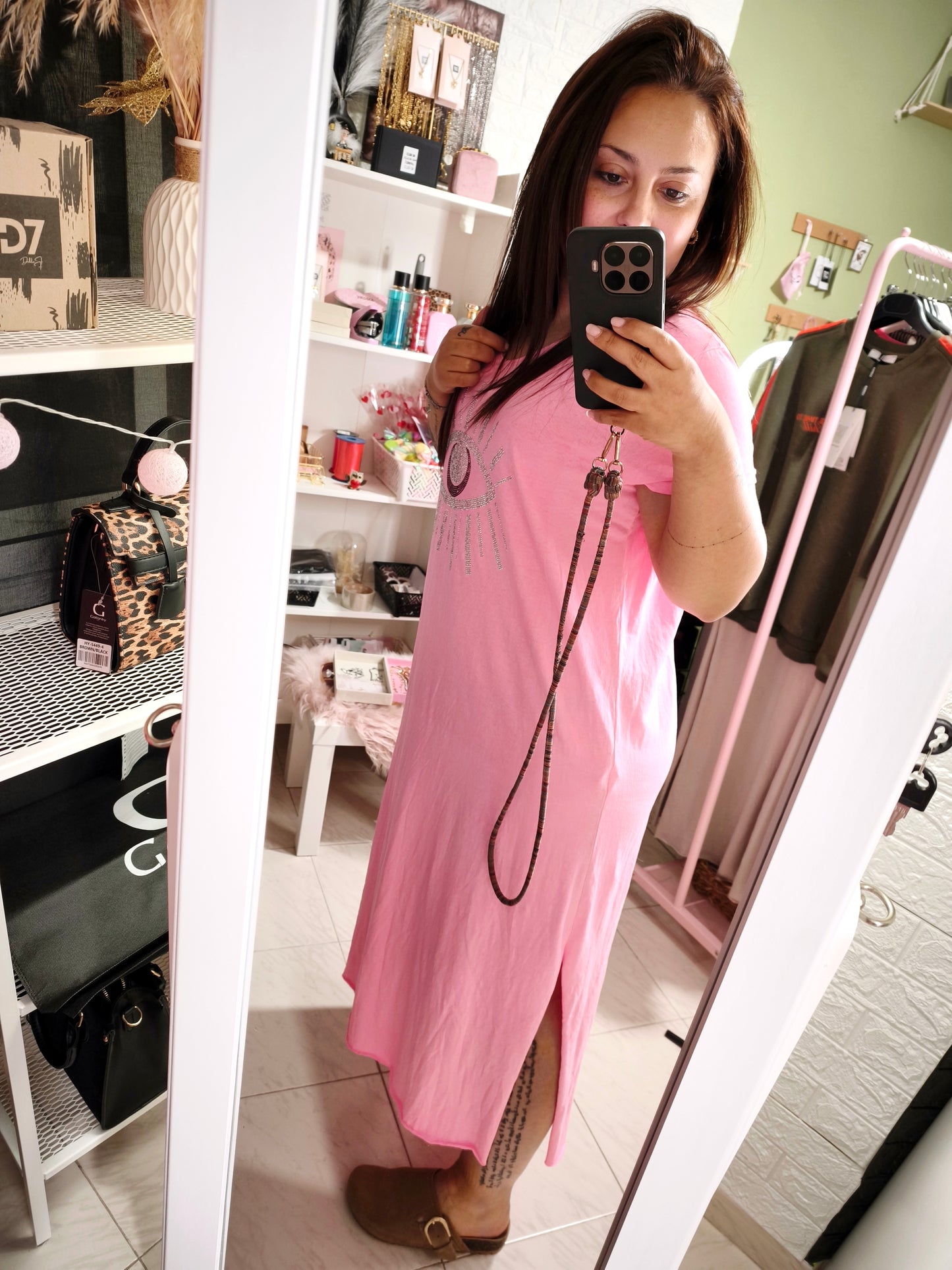 Vestido OJO Strass Acid Wash Colores