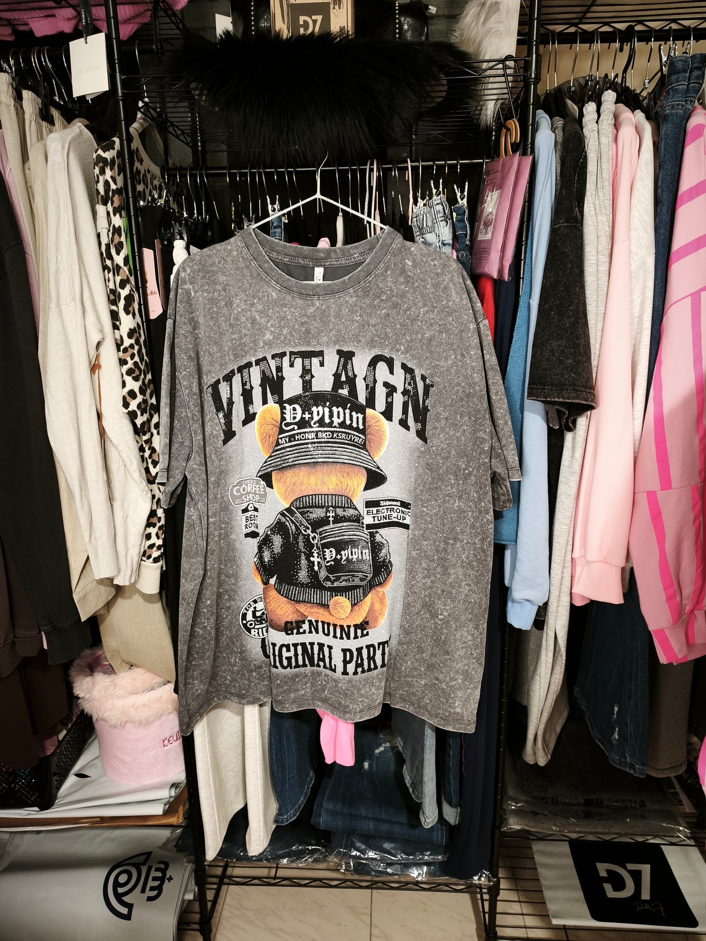 Camiseta Osito Street Gris 🩶