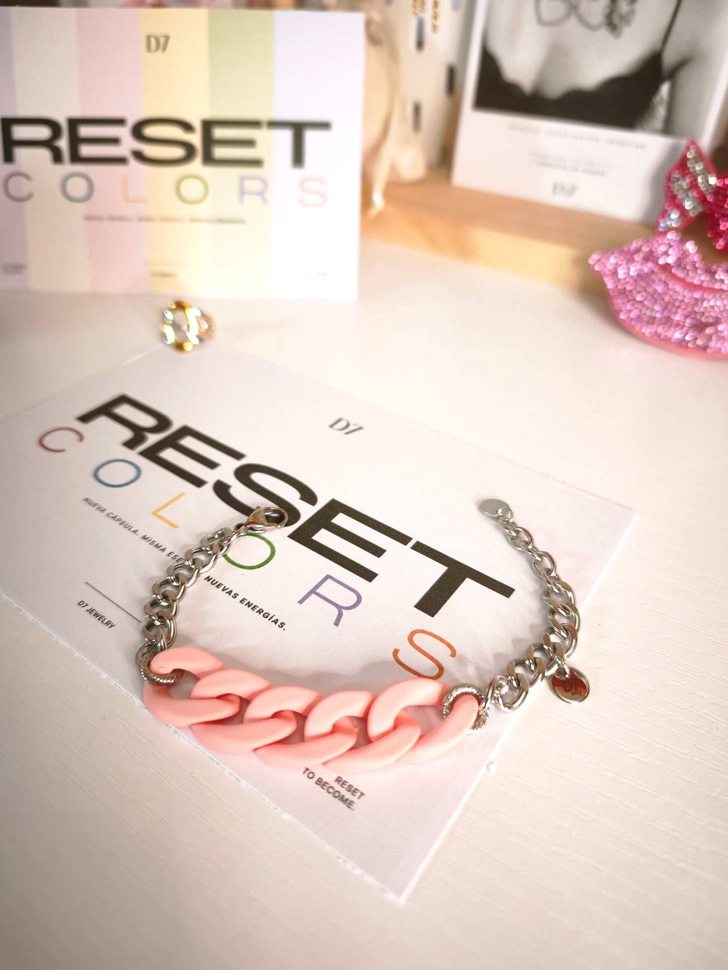 Pulsera COLORS ROSA PLATA - RESET x D7