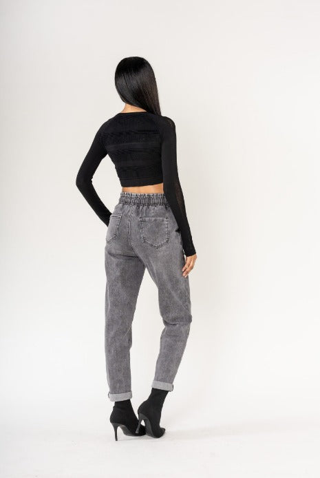 Jeans Deportivos Gris Nina Carter