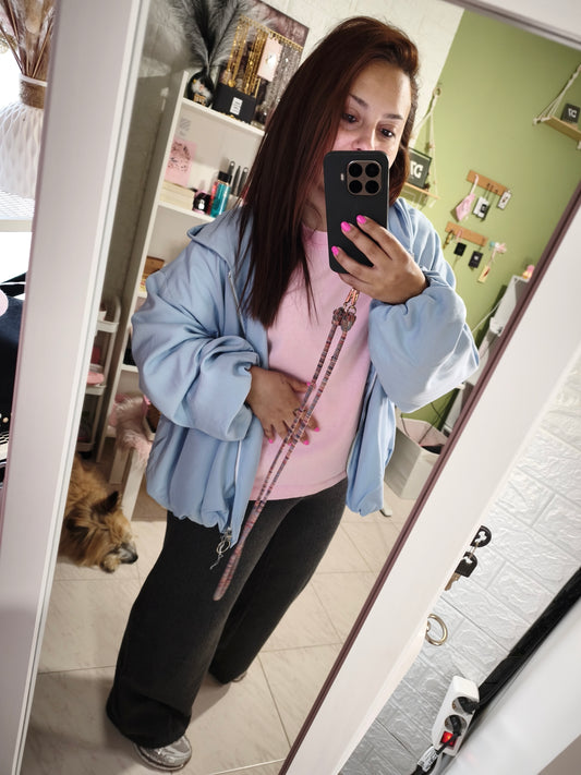 Chaqueta Volumen Estela - Celeste
