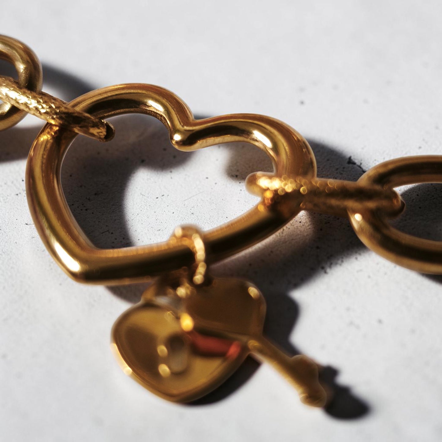 Collar Heart & Key Oro 🔐❤️