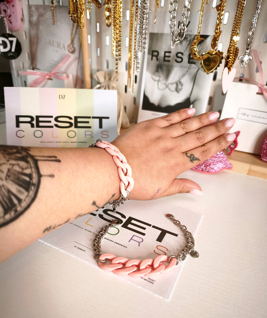 Pulsera COLORS ROSA PLATA - RESET x D7