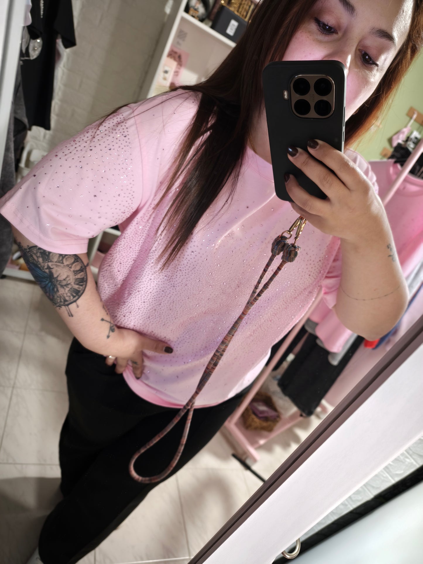 Camiseta Brillos Rosa 🩷✨