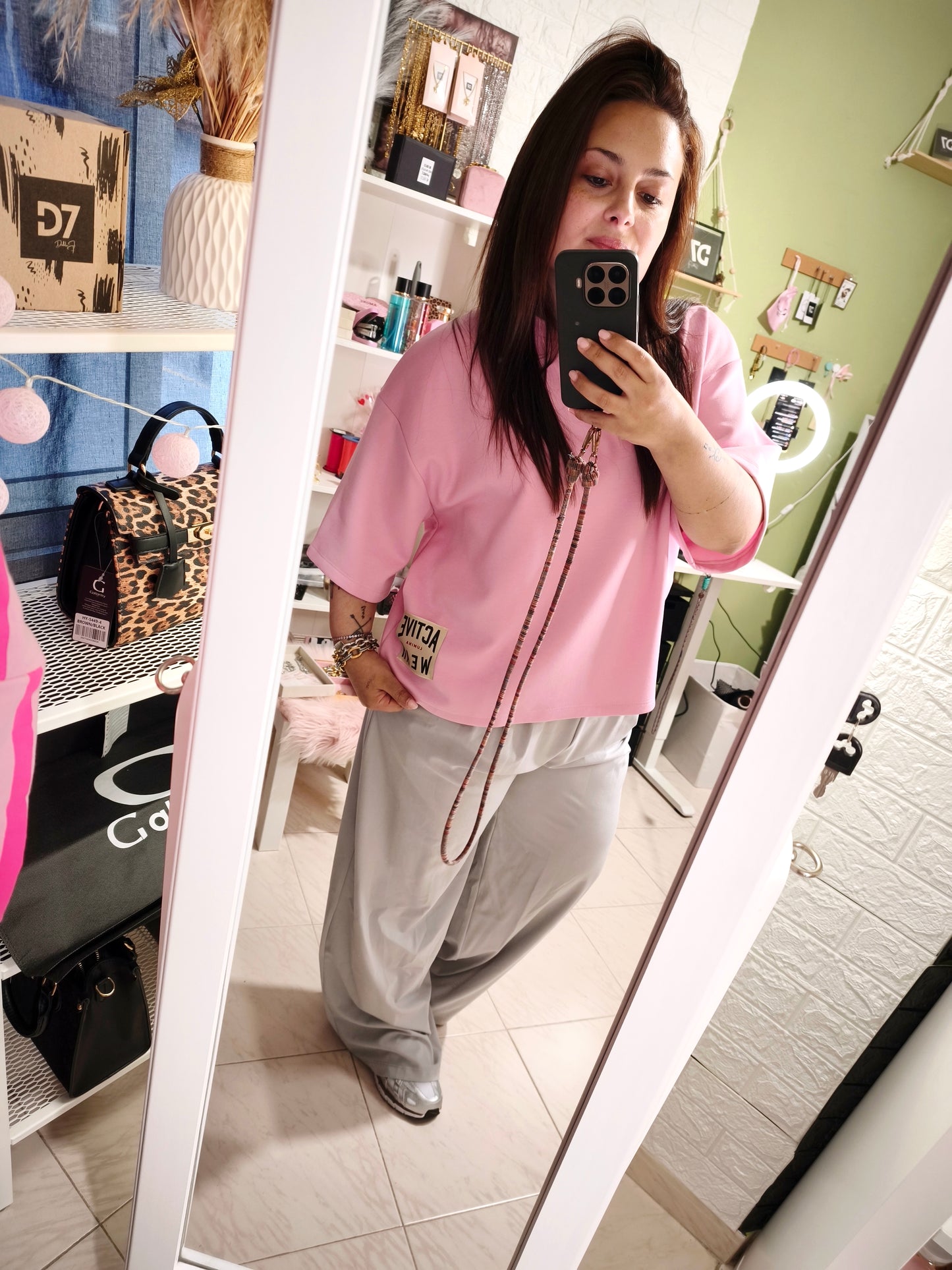 Pantalón Gris 🩶 Fluido Lumina