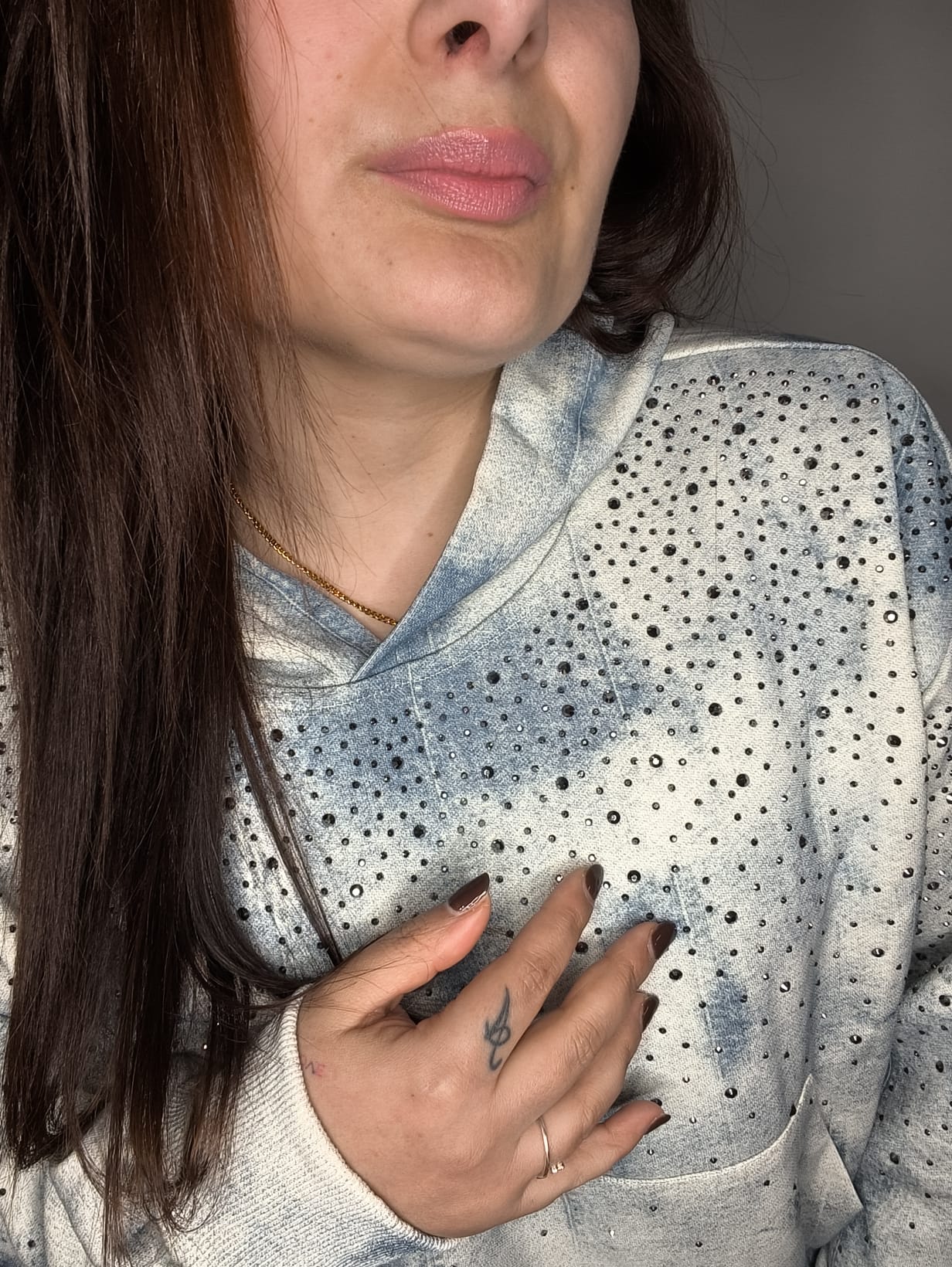 Sudadera Luna Azul & Strass