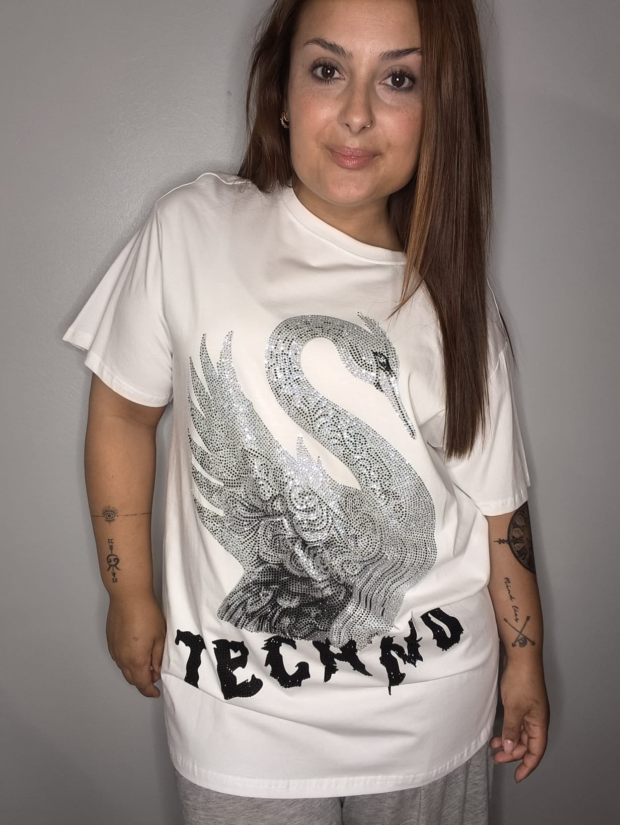 Camiseta Cisne Techno Blanca - Fly Out