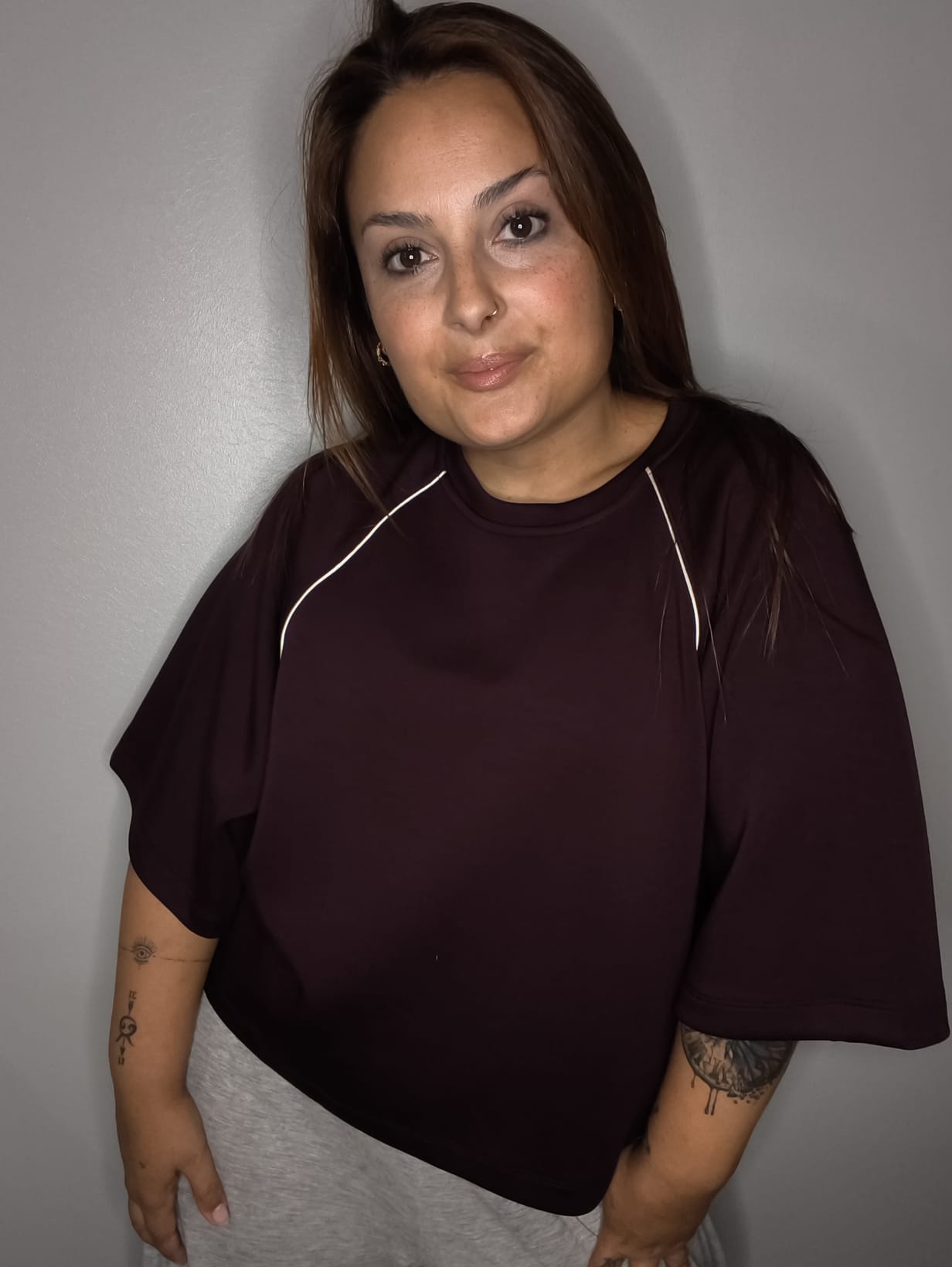 Camiseta Oversize Boxy Chocolate Lumina
