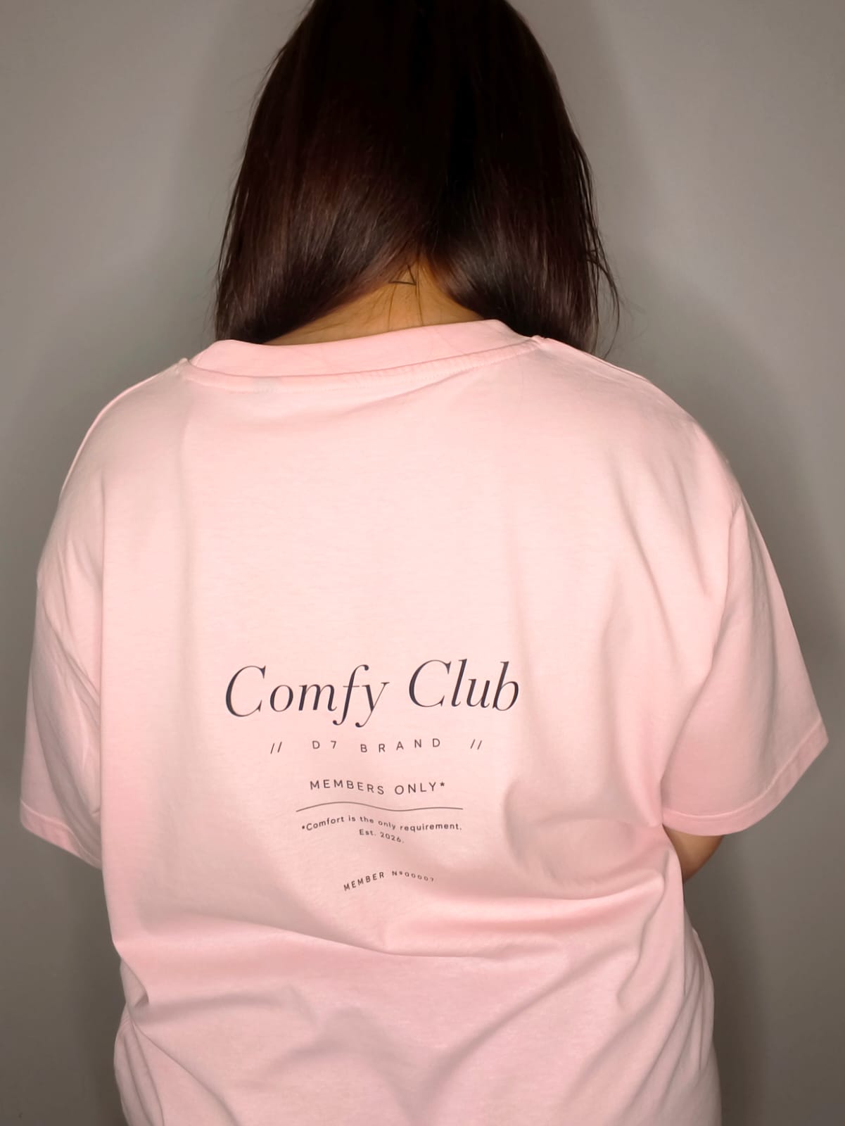 Camiseta Oversize Comfy Rosa - D7 Brand