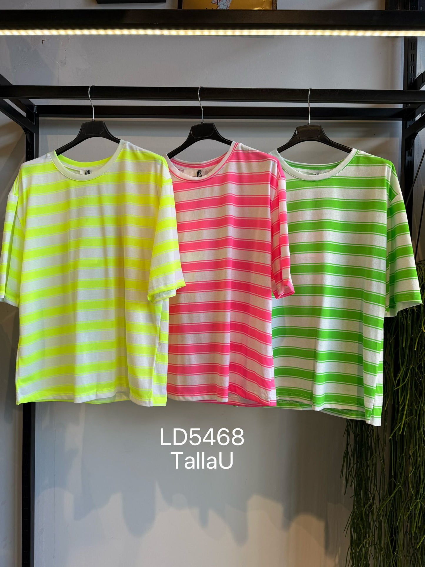 Camiseta Rayas Flúor LUMINA - AMARILLO