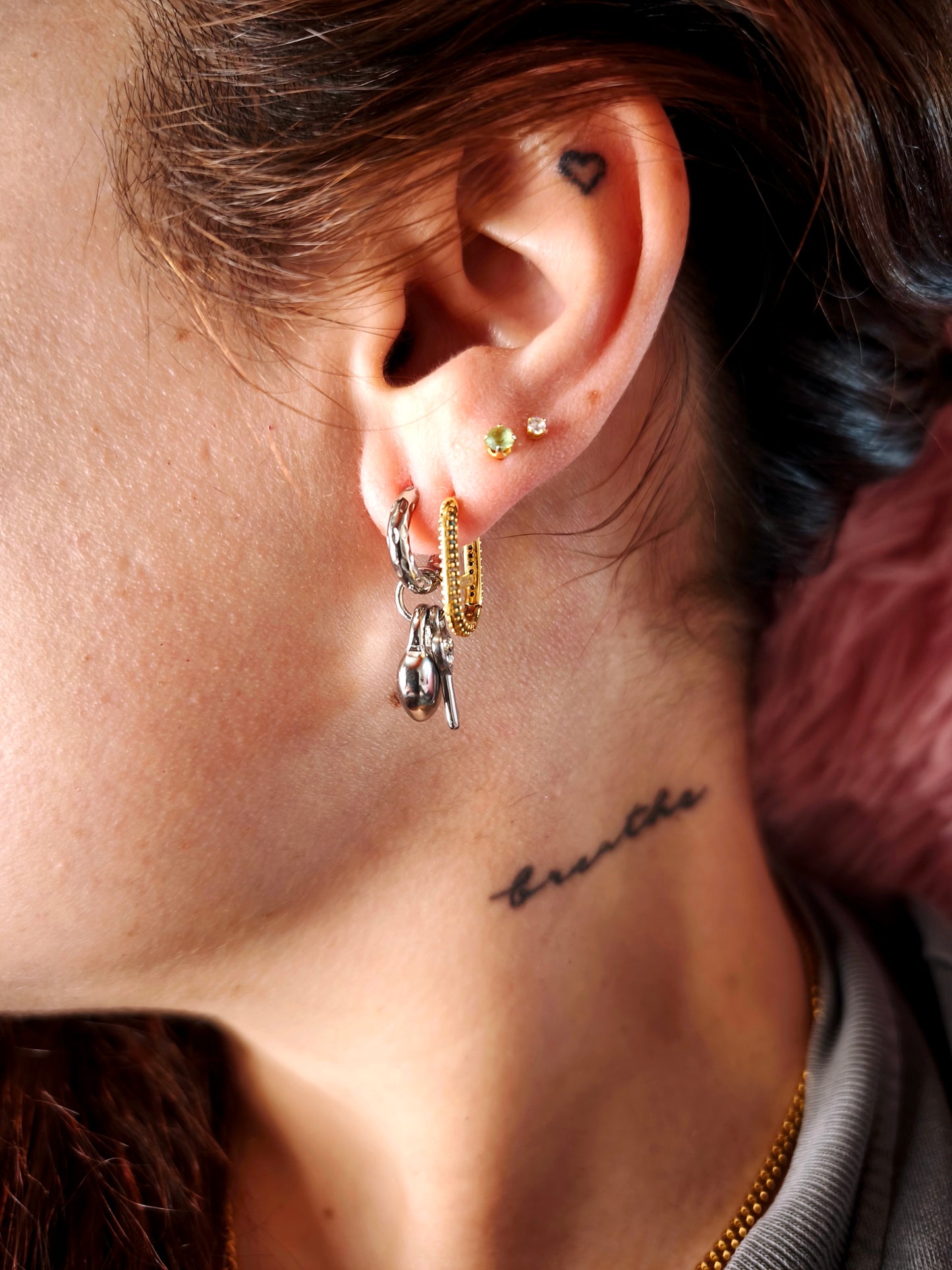 Pendientes LLAVE PLATA - RESET x D7